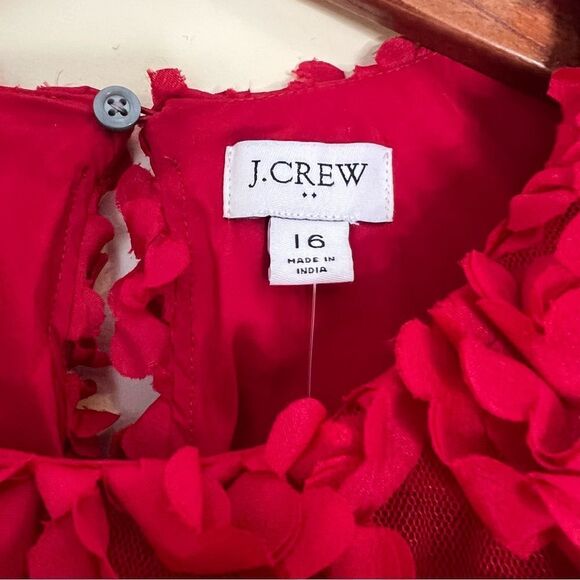 J. Crew Red Rosette Sleeveless Mini Dress - Picture 6 of 8